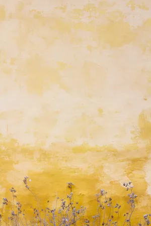 Flowers in front of a wall